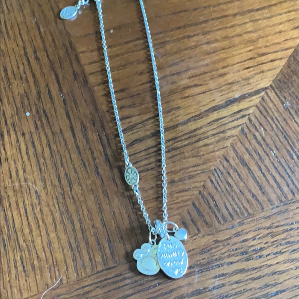 Silver charm necklace
